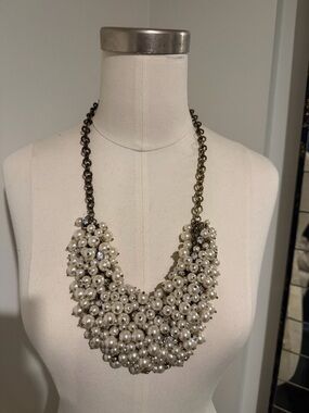 J.Crew Pearl Cluster Statement Necklace